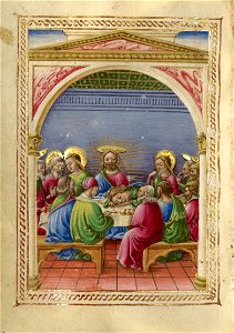 Taddeo Crivelli (Italian, died about 1479, active about 1451 - 1479) - The Last Supper - Google Art Project. Free illustration for personal and commercial use.