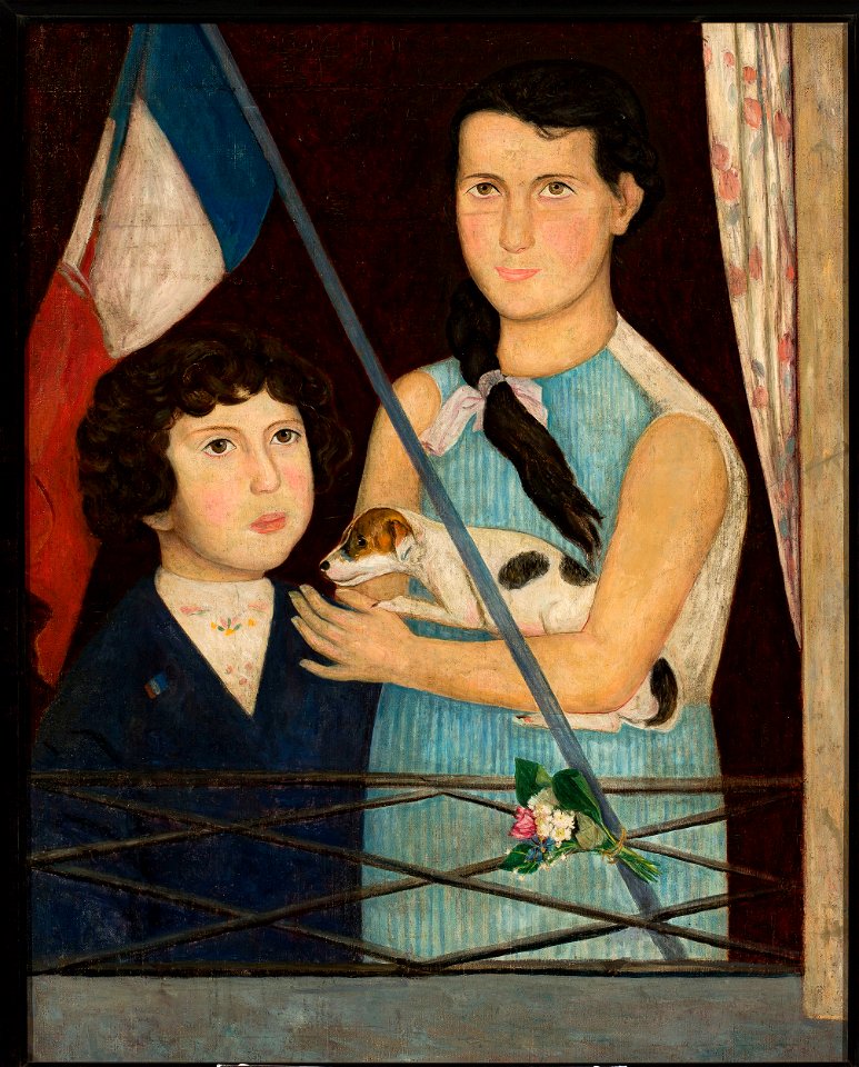Tadeusz Makowski - Two children with a French flag - MPW 2684 MNW - National Museum in Warsaw