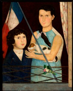 Tadeusz Makowski - Two children with a French flag - MPW 2684 MNW - National Museum in Warsaw