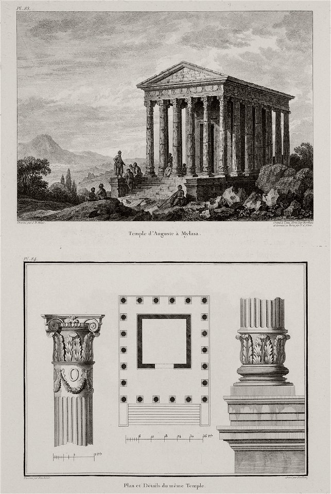 Temple d'Auguste à Mylasa - Choiseul-gouffier Gabriel Florent Auguste De - 1782