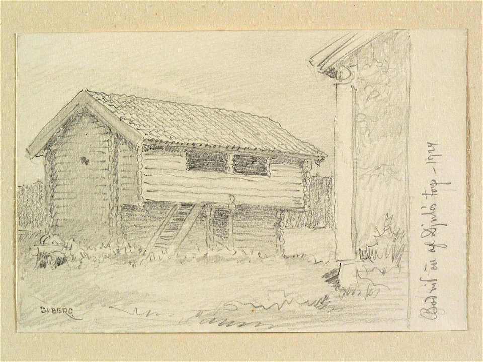 Södermanland, Oppunda hd., Stora Malms sn., Djulö. Bod vid ett av Djulös torp - Nordiska museet - NMA.0088449