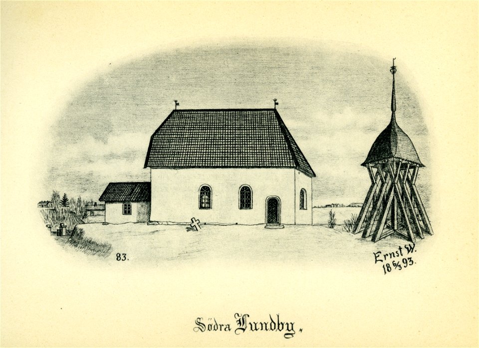 Södra Lundby kyrka 1893 (Ernst Wennerblad 1902)