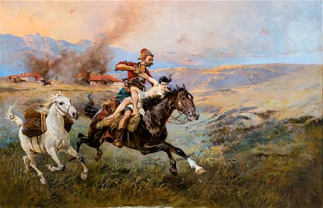 T. Ajdukiewicz Ein Überfall in der Steppe