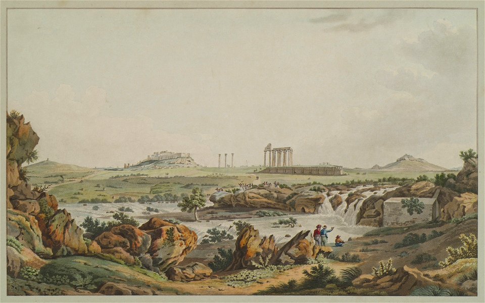 Temple of Jupiter Olympios and river Ilissos - Dodwell Edward - 1819