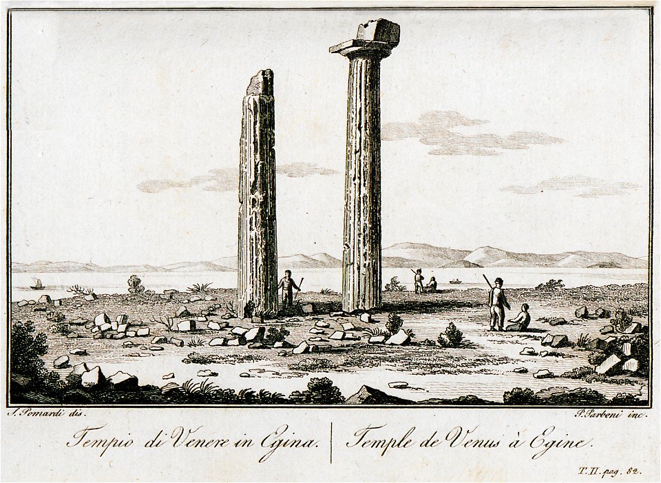 Tempio di Venere in Egina - Pomardi Simone - 1820