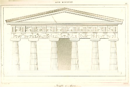 Temple à Assos - Texier Charles Félix Marie - 1882