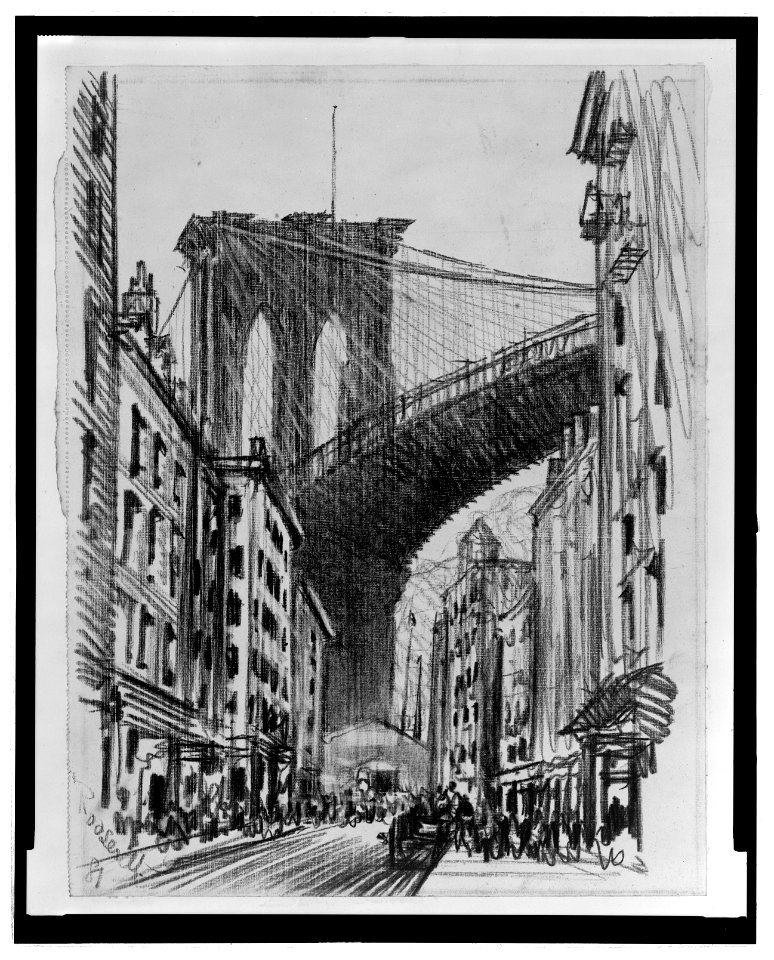 Tenements under Brooklyn Bridge (Brooklyn Bridge tenements) LCCN2007665887
