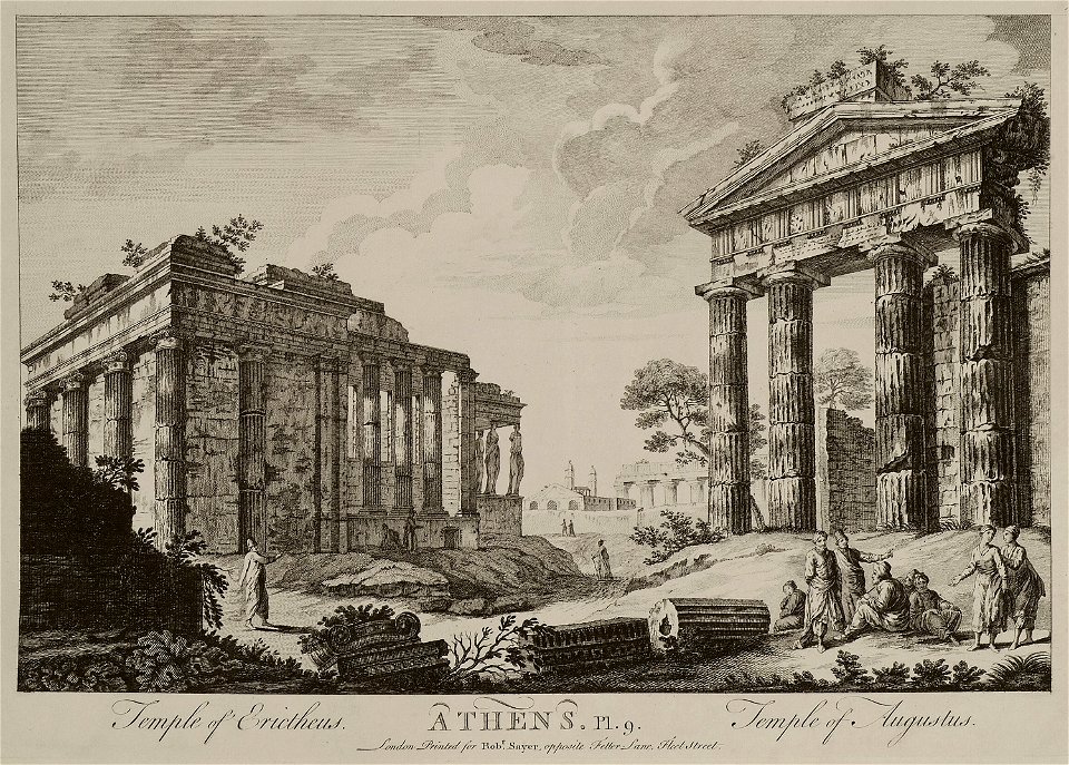 Temple of Erictheus Athens Temple of Augustus - Sayer Robert - 1759