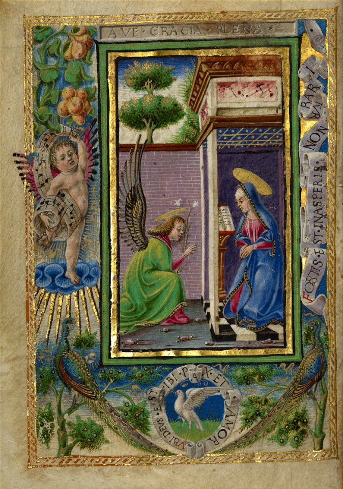 Taddeo Crivelli (Italian, died about 1479, active about 1451 - 1479) - The Annunciation - Google Art Project