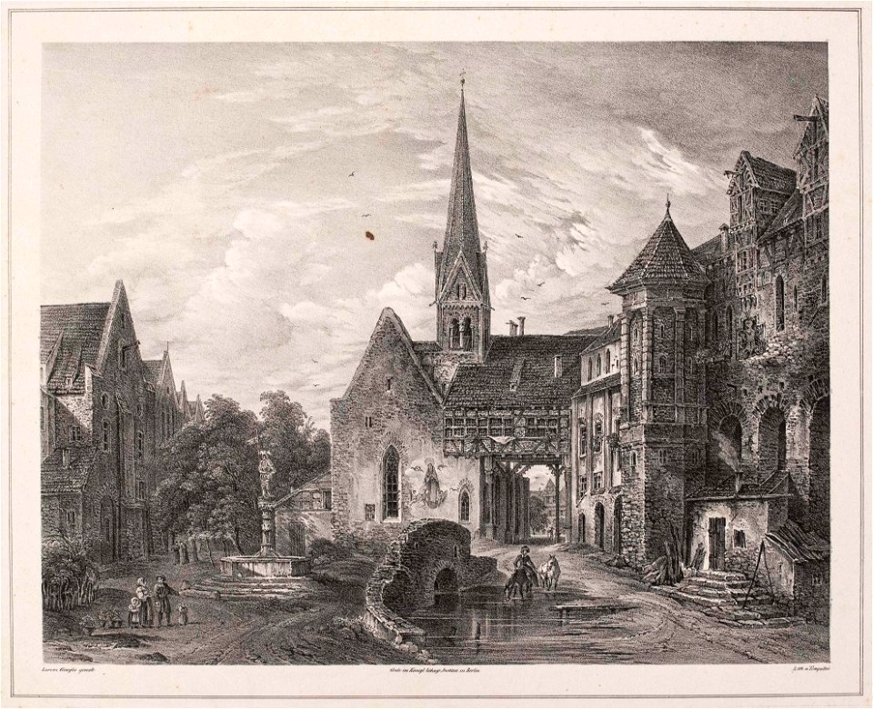 Tempeltey nach Quaglio Romantische Stadtansicht
