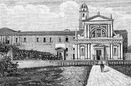 Tempio di Santa Croce in Boscomarengo (xilografia)