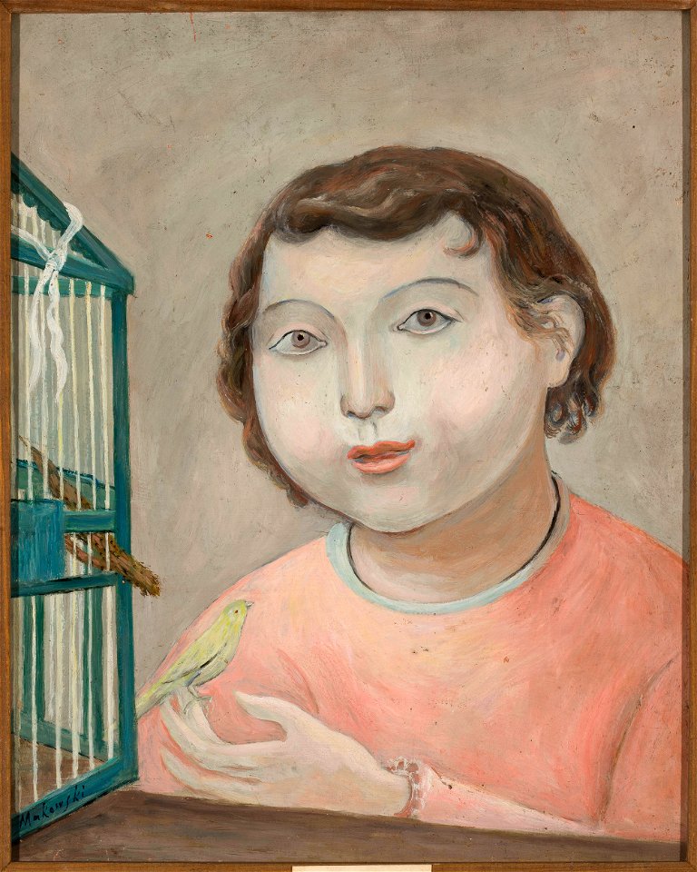 Tadeusz Makowski - Girl with a canary - MPW 2471 MNW - National Museum in Warsaw