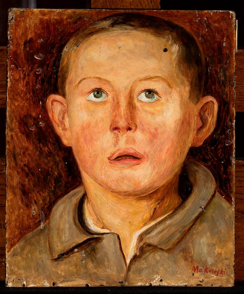 Tadeusz Makowski - Head of a boy in an unbuttoned collar - MPW 2533 MNW - National Museum in Warsaw
