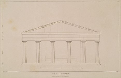 Temple at Cadachio Elevation of the front towards the sea - Cockerell Charles Robert Kinnard William Donaldsonthomas Leverton Jenkins William Railton William - 1830