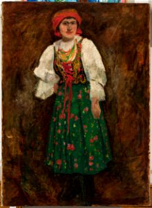 Tadeusz Makowski - Woman in a Kraków folk costume - MPW 2670 MNW - National Museum in Warsaw