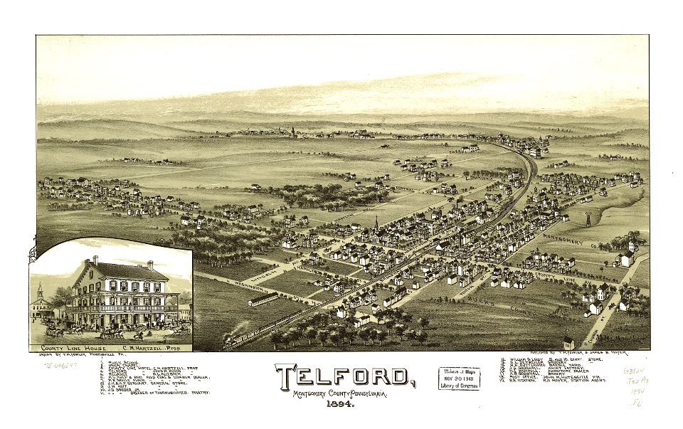 Telford, Montgomery County, Pennsylvania 1894. LOC 75696547