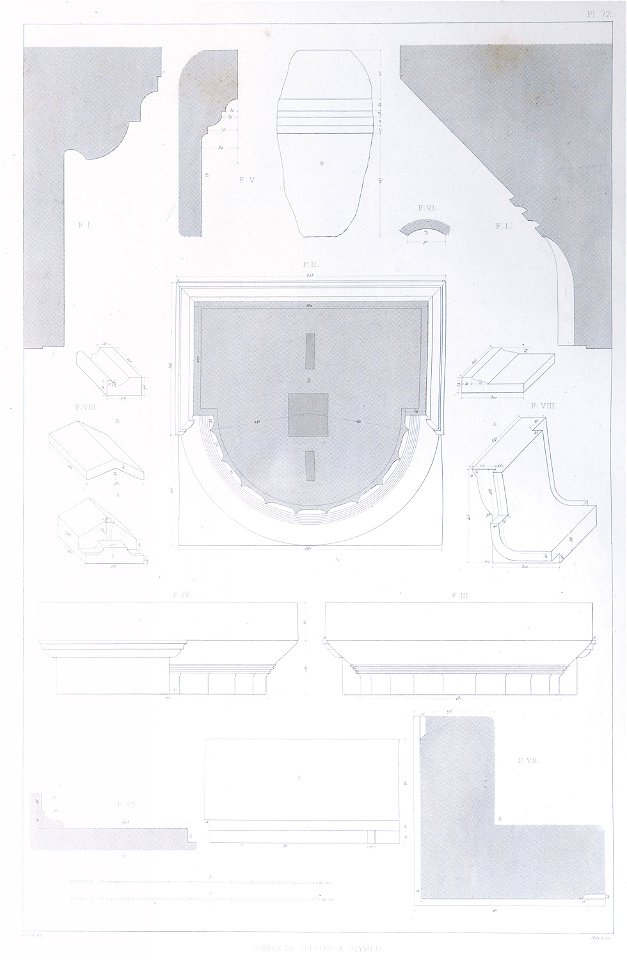 Temple de Jupiter à Olympie (2) - Blouet Guillaume-abel - 1831