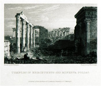 Temples of Erechtheus and Minerva Polias - Williams Hugh William - 1829