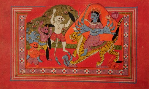 Ten-armed Devi annihilating demons - Unknown, Kashmir School - Google Cultural Institute