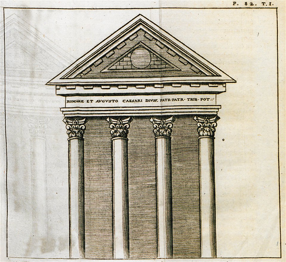 Temple of Rome and Augustus in Pula, Croatia - Spon Jacob - 1678