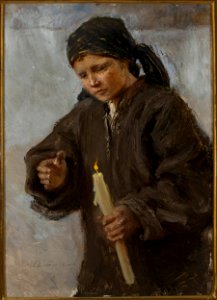 Teodor Axentowicz - For the Candlemas - MP 874 MNW - National Museum in Warsaw