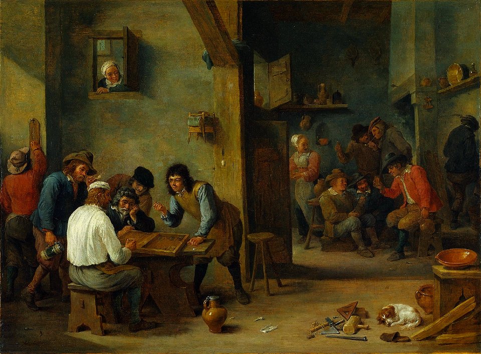David Teniers II - Game of Backgammon (Cleveland)
