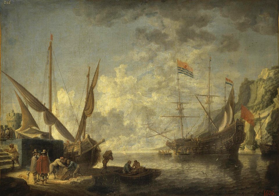 David Teniers (II) - Sea Harbour (1650s)