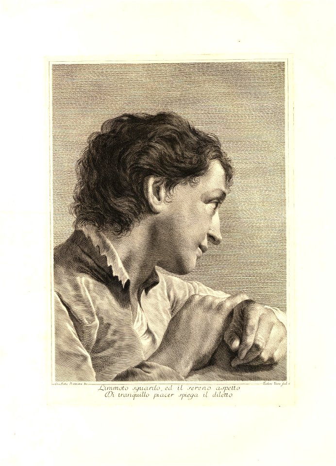 Teodoro Viero - Head and shoulders of a youth looking to right, his hands on a ledge, after Piazzetta, 1877,0609.1618
