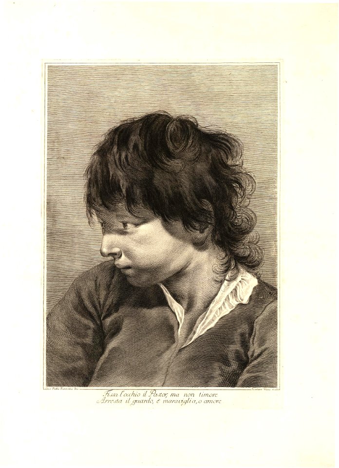 Teodoro Viero - Head and shoulders of a boy with open collar looking to left, after Piazzetta, 1877,0609.1617