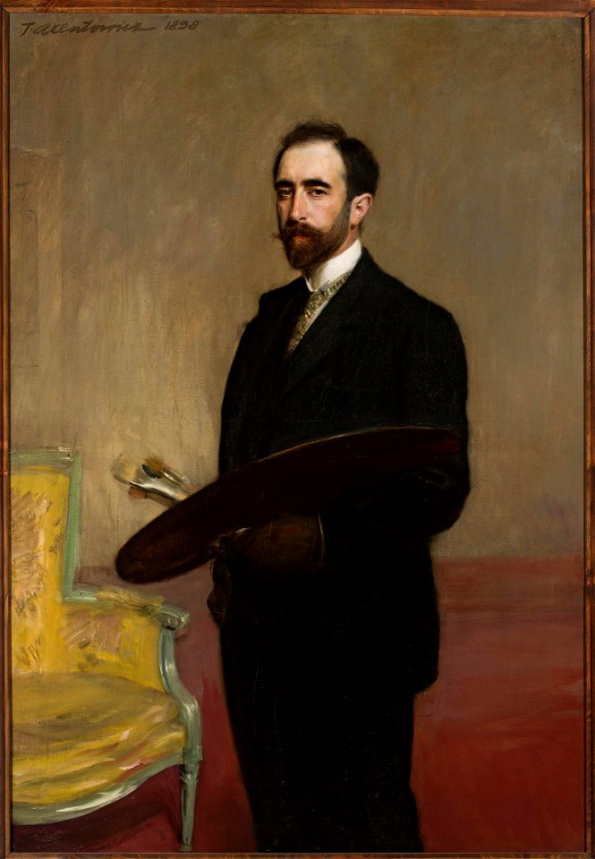 Teodor Axentowicz, Autoportret z paletą