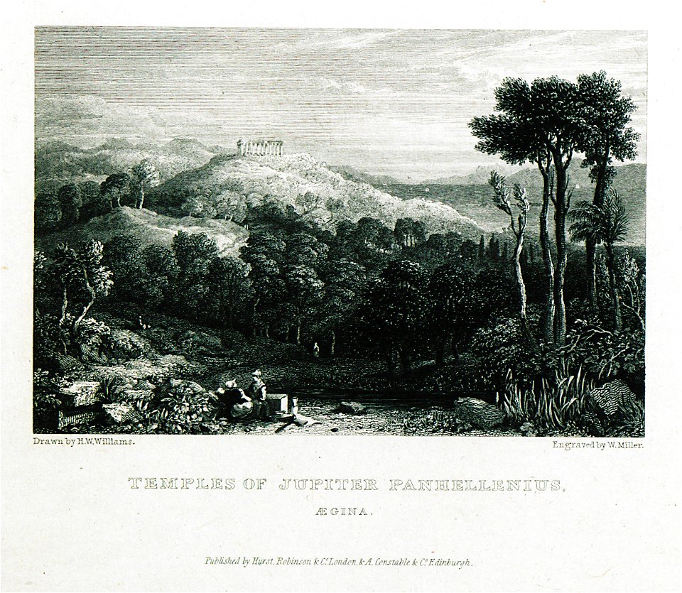 Temples of Jupiter Panhellenius, Aegina - Williams Hugh William - 1829