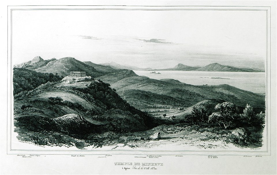 Temple de Minerve à Egine Ite de la ville d'Oea - Stackelberg Otto Magnus Baron De - 1830