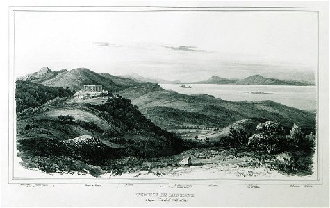 Temple de Minerve à Egine Ite de la ville d'Oea - Stackelberg Otto Magnus Baron De - 1830