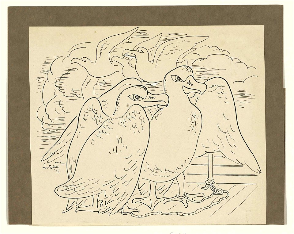 Tekening voor Baudelaire's 'L'Albatros'