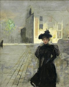 Teodor Axentowicz - Samotna w mieście 1887