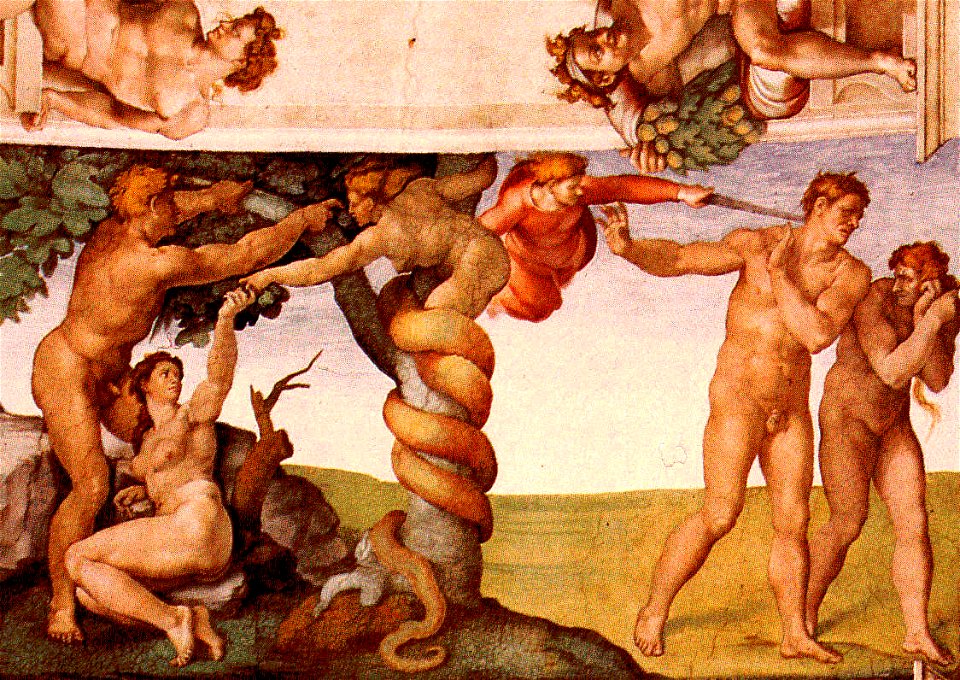 Temptation and Fall-Sistine Chapel Ceiling