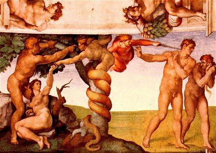Temptation and Fall-Sistine Chapel Ceiling