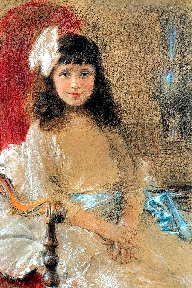 Teodor Axentowicz - Portret Dziuni Lipońskiej