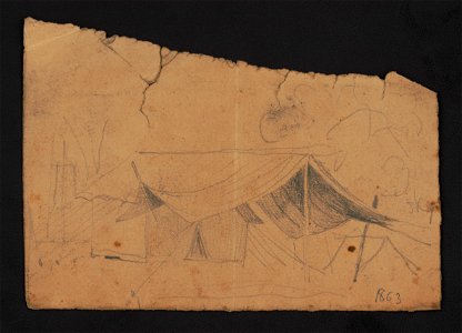 Tent with large fly forming a covered area for seating), 1863 LCCN2016645621
