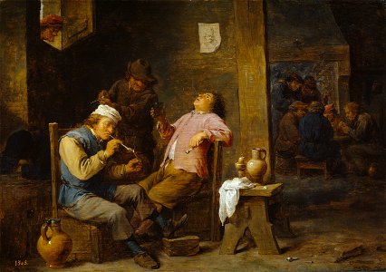 Teniers-fumadores y bebedores-prado