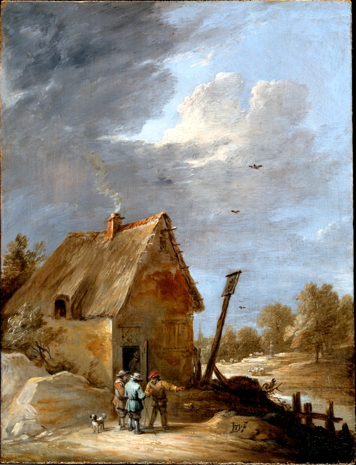Teniers, David the younger - A Road near a Cottage - Google Art Project