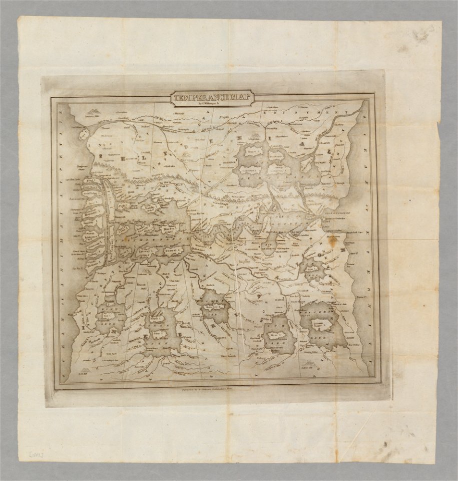 Temperance Map, 1843, by C. Wilthberger