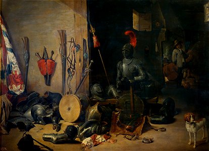 Abraham Teniers - Een wachtlokaal, 1 (Prado)