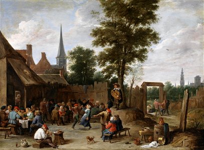 David Teniers (II) - A Village Kermesse near Antwerp (1640s)