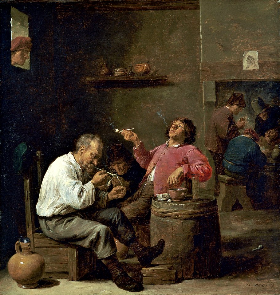 David Teniers (II) - Smokers in an Interior (Museo Thyssen-Bornemisza)