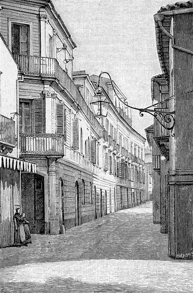 Teramo – Palazzo Crulli (xilografia)