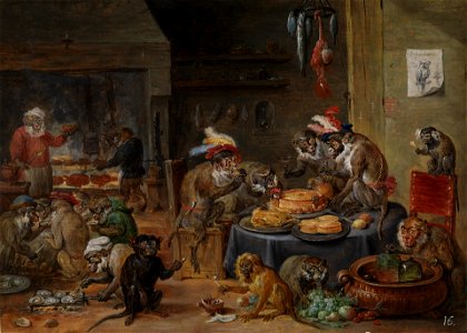 David Teniers (II) - Monkey banquet