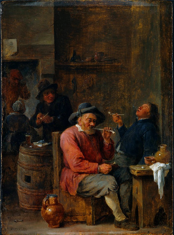 David Teniers II - Peasants Smoking in an Inn (Cleveland)