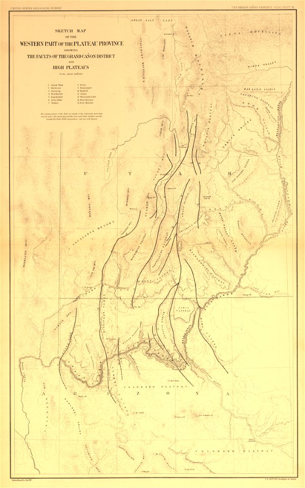 Tertiary history of the Grand cañon district, with atlas,... LOC gs05000790-4
