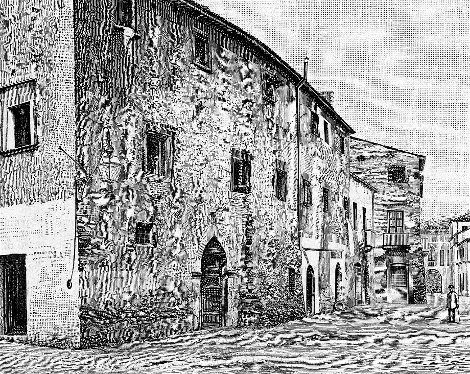 Teramo – Casa del Melatino del 1400 (xilografia)